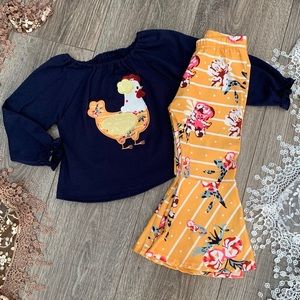 Boutique Girls 2pc Chicken Outfit